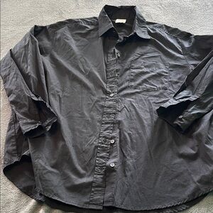 Gap midnight black button down shirt